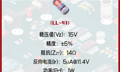 穩(wěn)壓二極管ZM4744A廣泛應(yīng)用于基準(zhǔn)電壓源